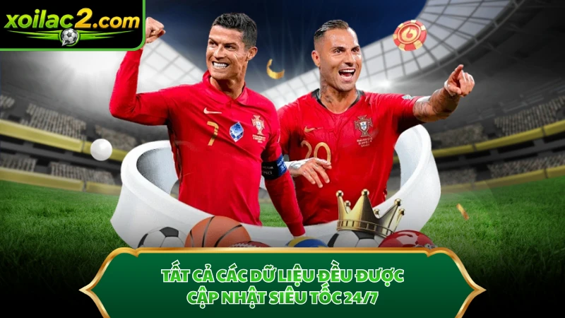 Tất cả các dữ liệu đều được cập nhật siêu tốc 24/7